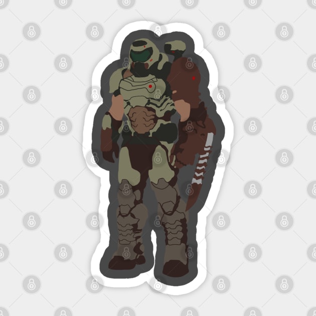 The Doom Slayer Sticker by HIMMLAM